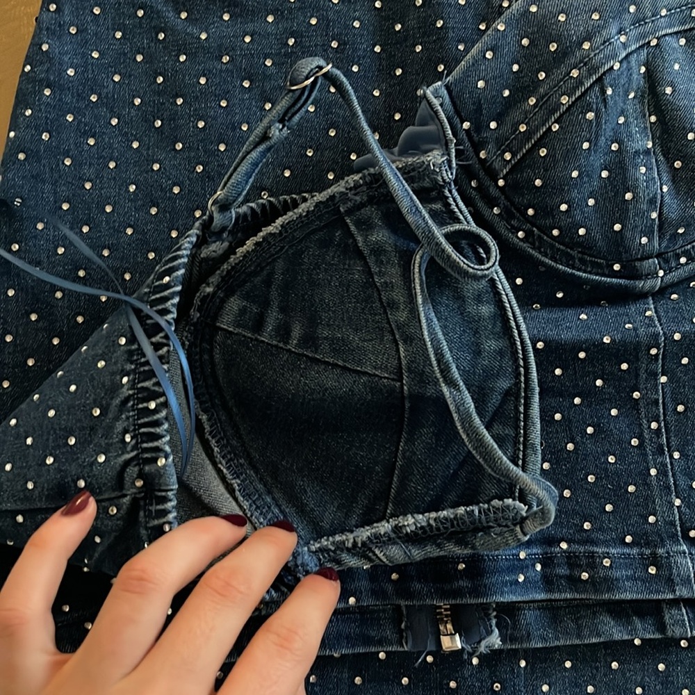 NWT Denim Corset & Skirt Set - Picture 6 of 7